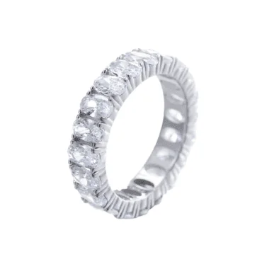 טבעת יוקרה- Silver Ring Hearts Arrows Zircon For Women