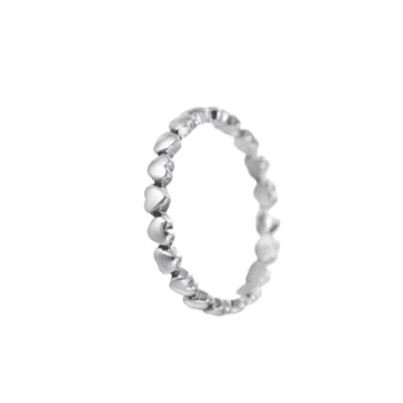 טבעת יוקרה-Silver Ring  Heart Finger Forever Love Jewelry Valentine's Day Gift