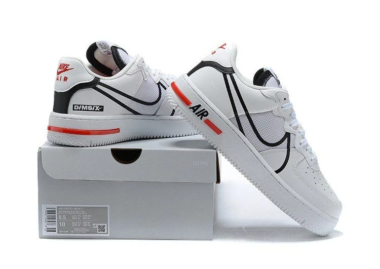 נעלי נייק -Nike Air Force 1 Low - Ghost & Black Logo – תמונה 3