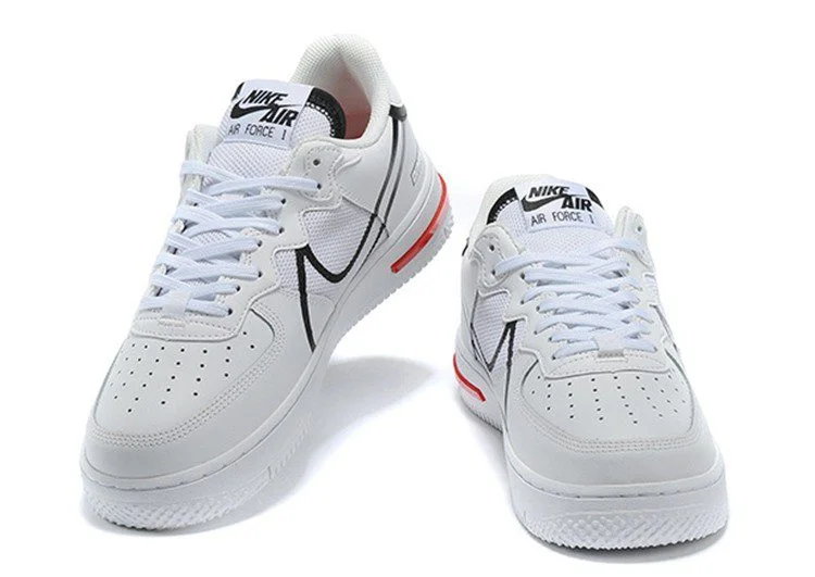 נעלי נייק -Nike Air Force 1 Low - Ghost & Black Logo – תמונה 5