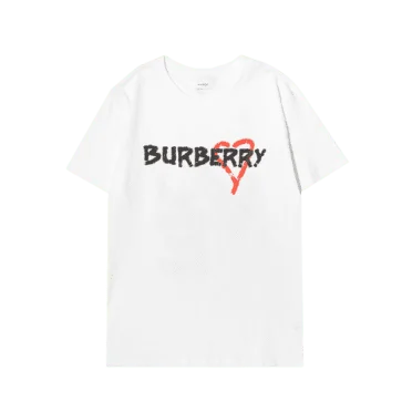 ברברי - BURBERRY TSHIRT -White & Black Red Logo