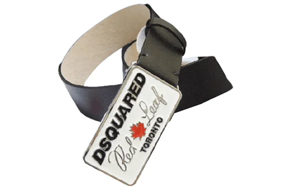 DSQUARED2 BELT-Black White & Red – תמונה 3