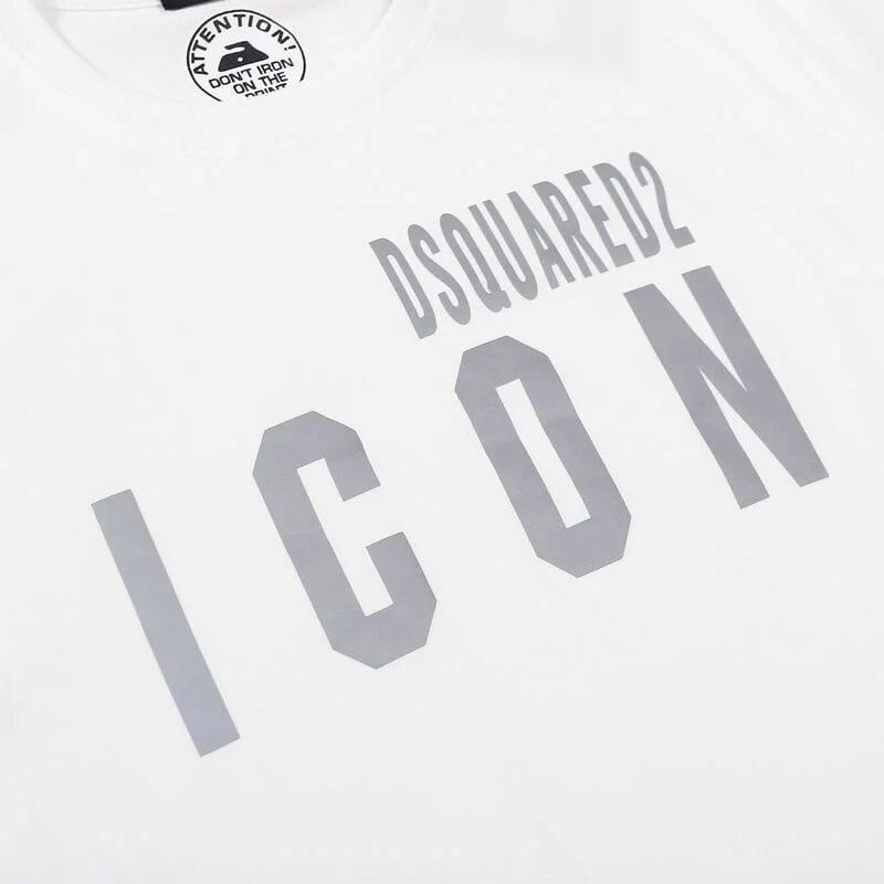 DSQUARED2 TSHIRT MEN SHORT-White & Gray – תמונה 3