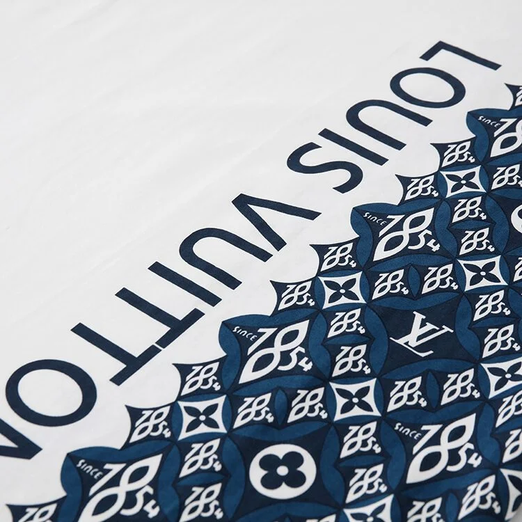 Louis Vuitton-לואי ויטון TSHIRT - White Regal Blue & Black – תמונה 3