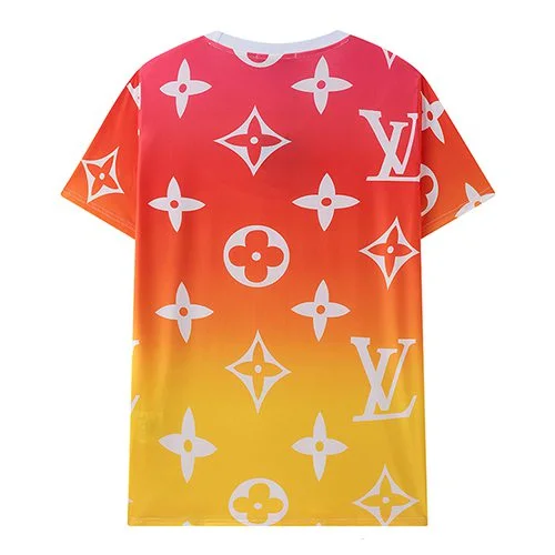 Louis Vuitton-לואי ויטון TSHIRT - ORG Yellow & white – תמונה 2
