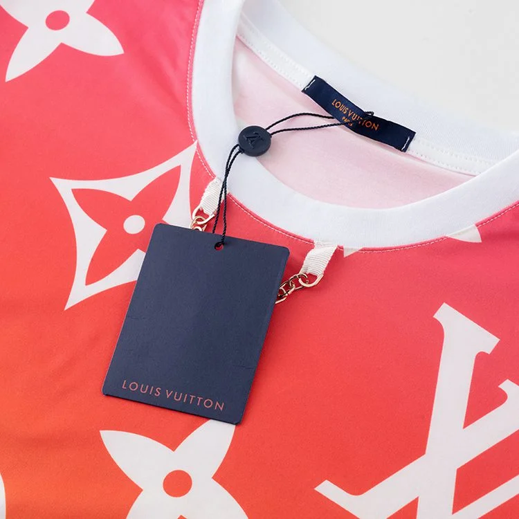 Louis Vuitton-לואי ויטון TSHIRT - ORG Yellow & white – תמונה 9
