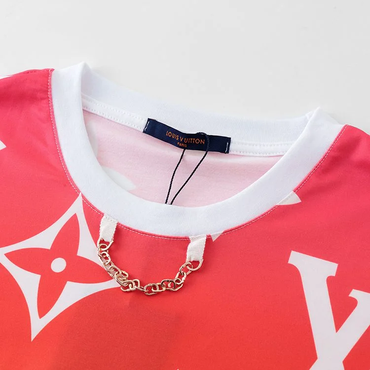Louis Vuitton-לואי ויטון TSHIRT - ORG Yellow & white – תמונה 6