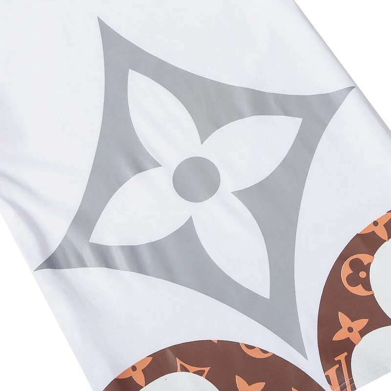 Louis Vuitton-לואי ויטון TSHIRT - White Gray & Spice – תמונה 2