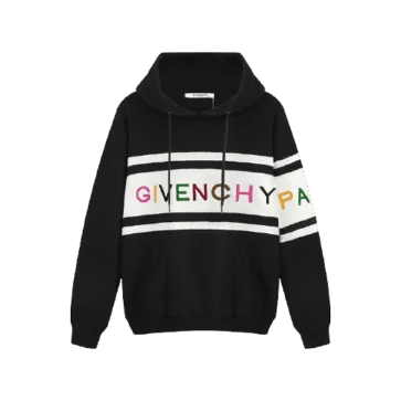 ג'יבנשי-GIVENCHY HOODIES - Black & White Combo