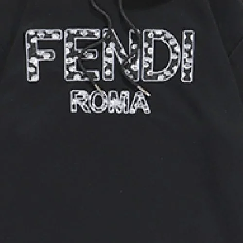 פנדי - FENDI HOODIES - Black & White Logo – תמונה 2