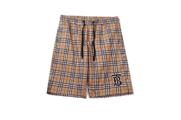 ברברי - BURBERRY SHORT PANT - Sandrift Black & Red