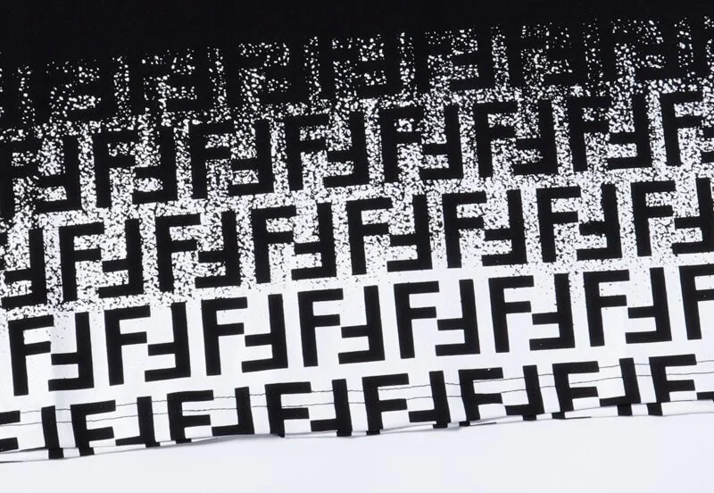 פנדי - FENDI TSHIRT MEN - White Black Combo – תמונה 3