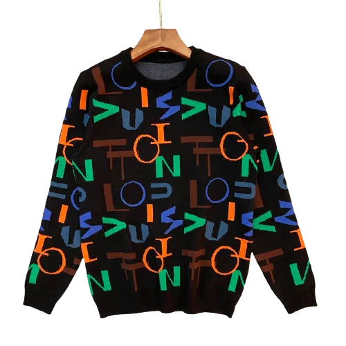 Louis Vuitton-לואי ויטון Sweter - Black Mix – תמונה 3