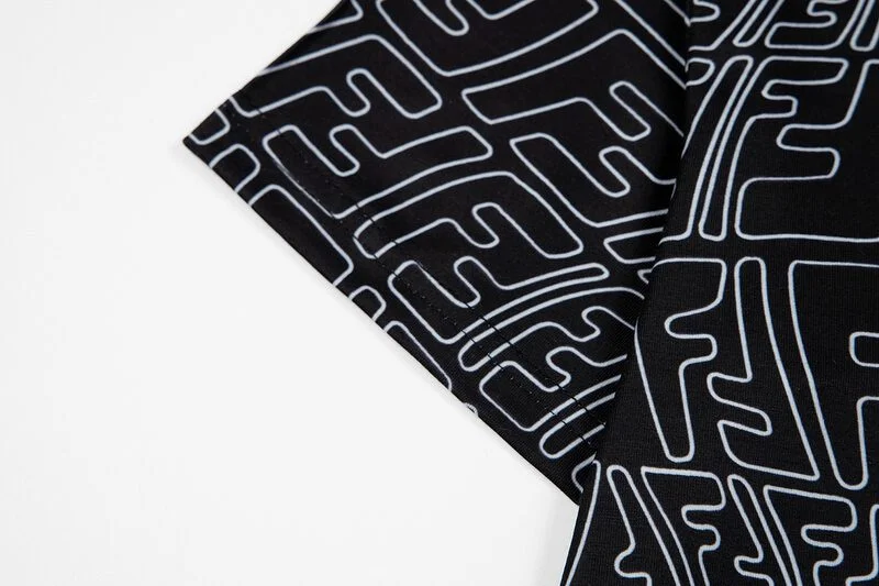 פנדי - FENDI TSHIRT MEN - Black & White – תמונה 7