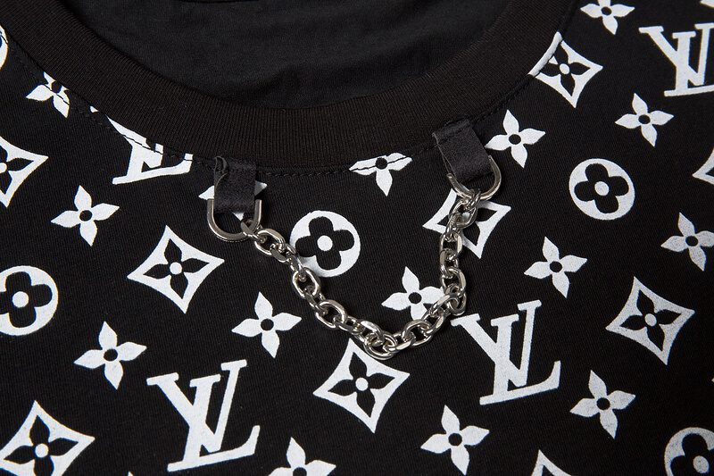 Louis Vuitton-לואי ויטון TSHIRT - Black White – תמונה 3