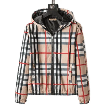 ברברי - BURBERRY JACKET- Grain Brown White & Black