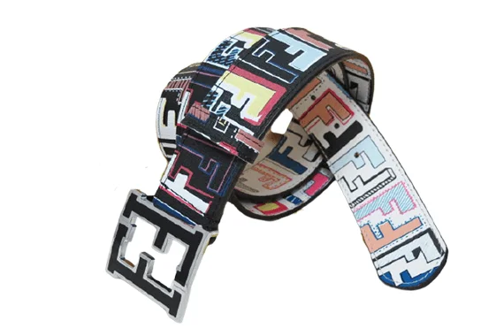 פנדי - FENDI BELT - Black & White mix – תמונה 2