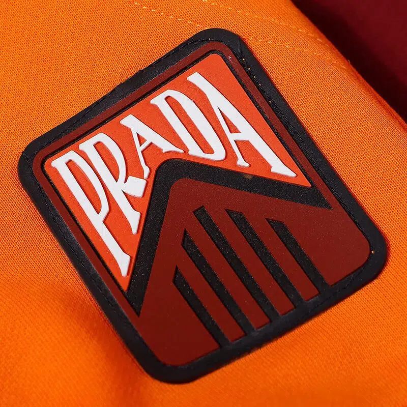פראדה-PRADA- HOODIE- Falu Red & Safety ORG – תמונה 3
