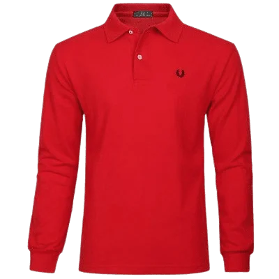 פרד פרי-FRED PERRY POLO LONG MEN - Red