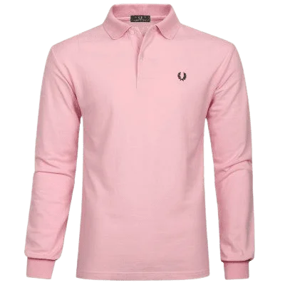 פרד פרי-FRED PERRY POLO LONG MEN - Pink