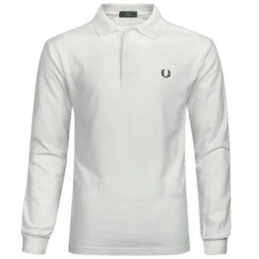 פרד פרי-FRED PERRY POLO LONG MEN - White