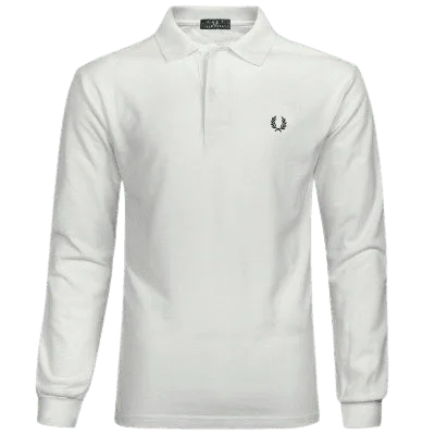 פרד פרי-FRED PERRY POLO LONG MEN - White