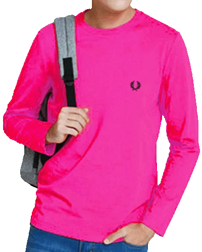 פרד פרי-FRED PERRY TSHIRT LONG MEN - PINK