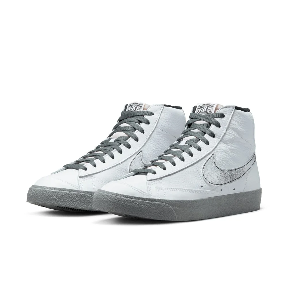 נייק בלייזר גבוהות- NIKE BLAZER MID '77 WHITE GREY – תמונה 3