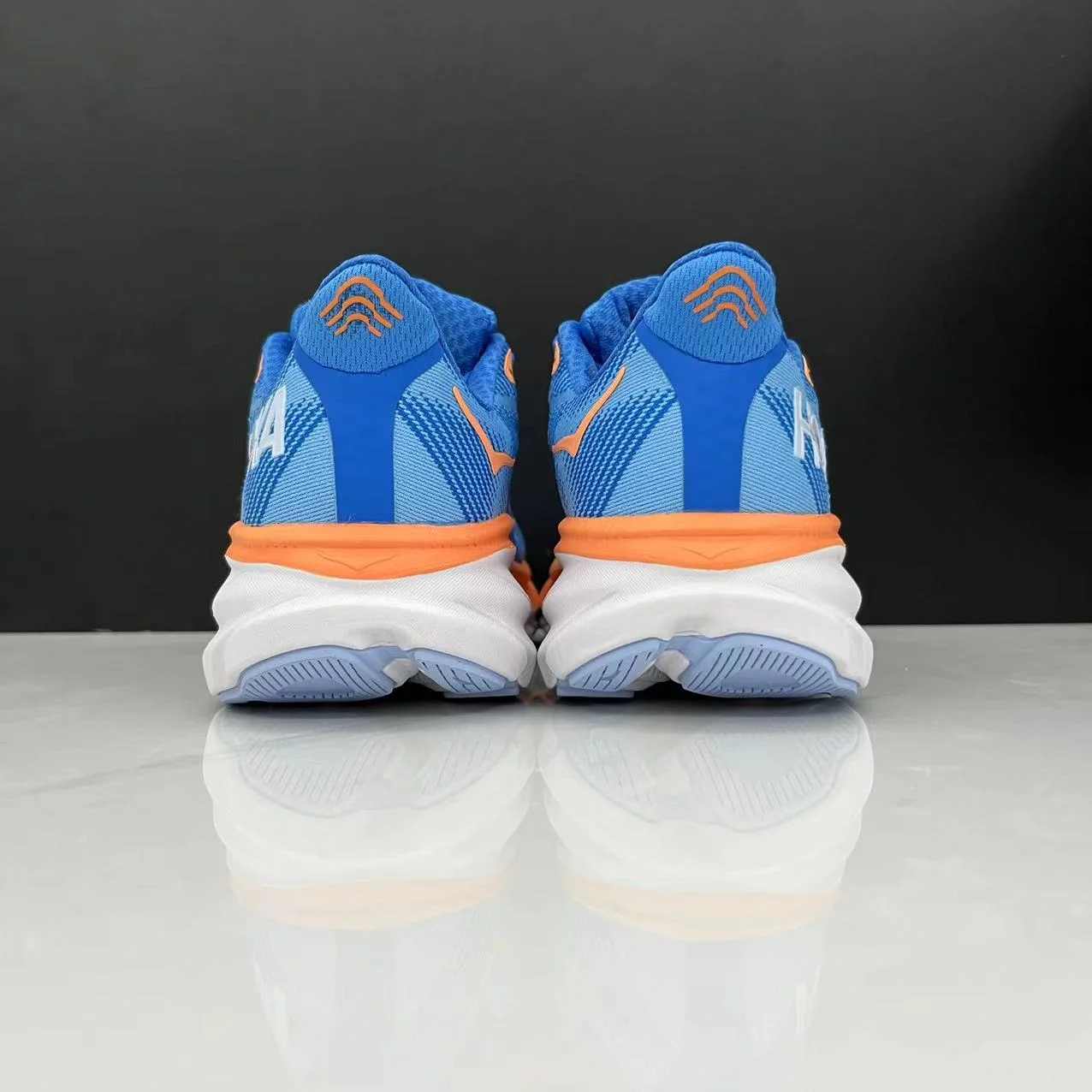 נעלי הוקה-HOKA ONE ONE Clifton 9 White Blue – תמונה 9