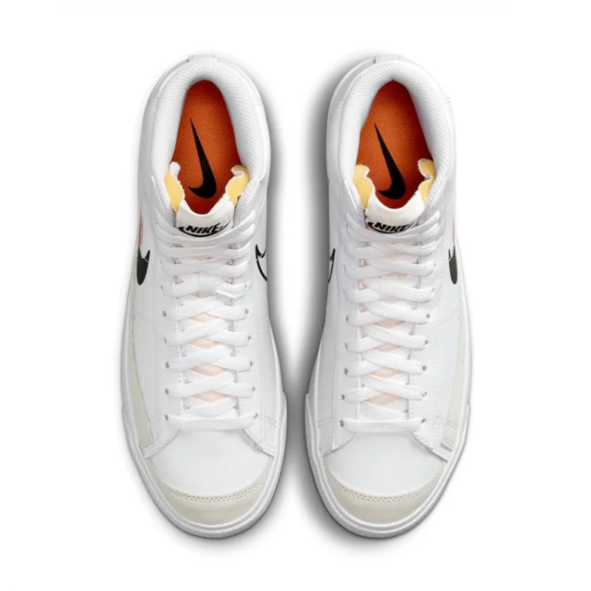 נייק בלייזר גבוהות- NIKE BLAZER MID '77 WHITE BLACK – תמונה 4