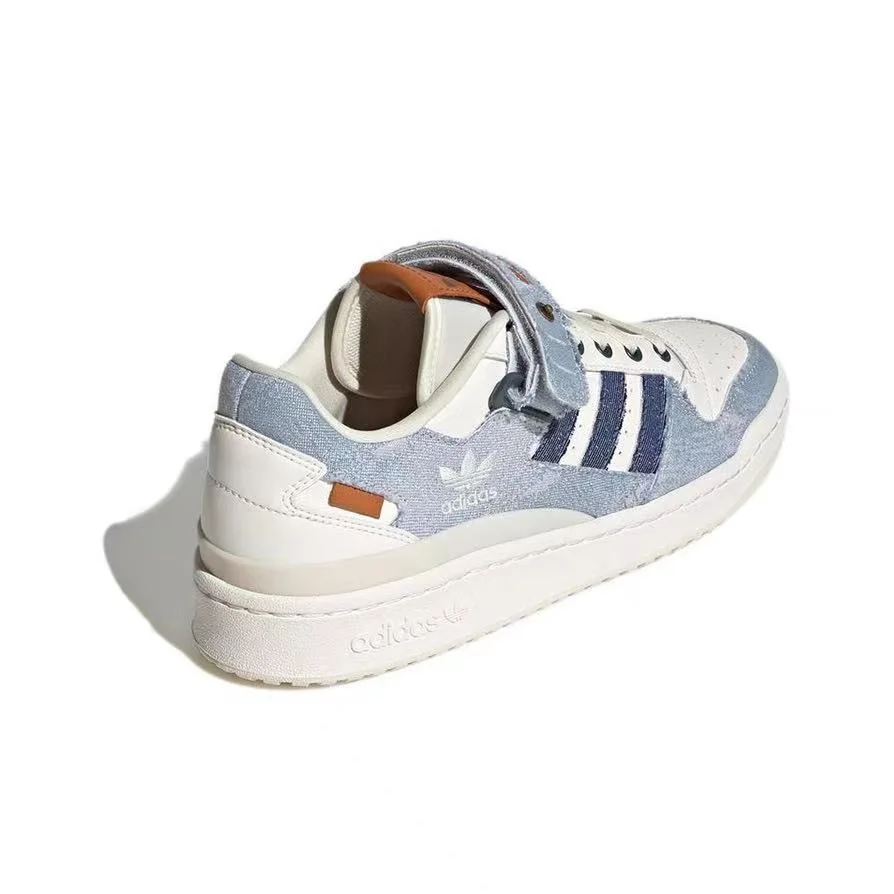 אדידס פורום - ADIDAS FORUM Low Trainers White, Blue SNEAKERS – תמונה 4