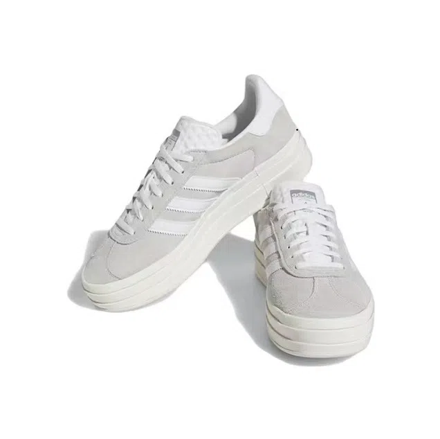 אדידס גאזל- ADIDAS GAZELLE BOLD SHOES Grey/White – תמונה 4