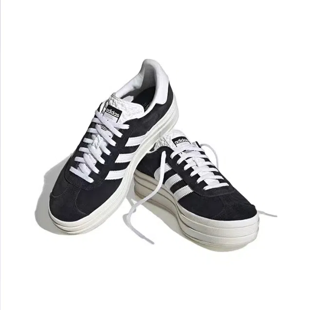 אדידס גאזל- ADIDAS GAZELLE BOLD SHOES Black/White – תמונה 3