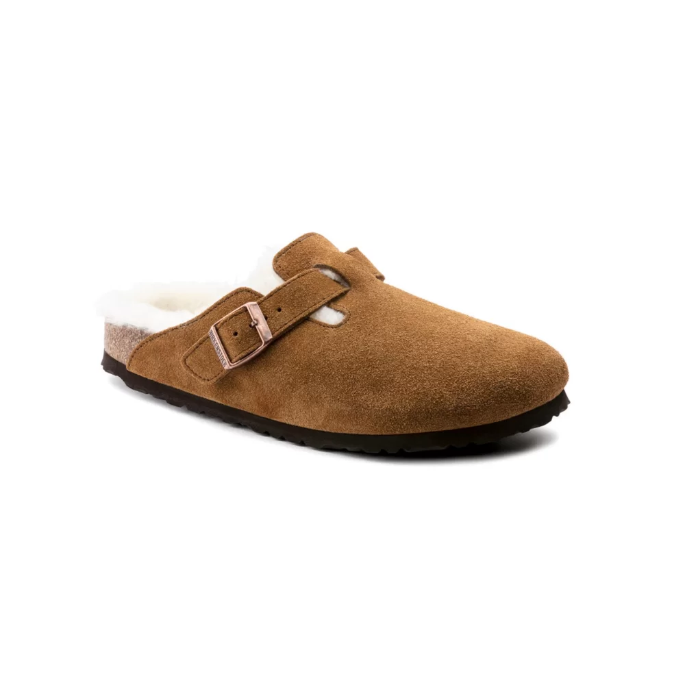 כפכפי בירקנשטוק | Birkenstock Boston Shearling Brown – תמונה 4