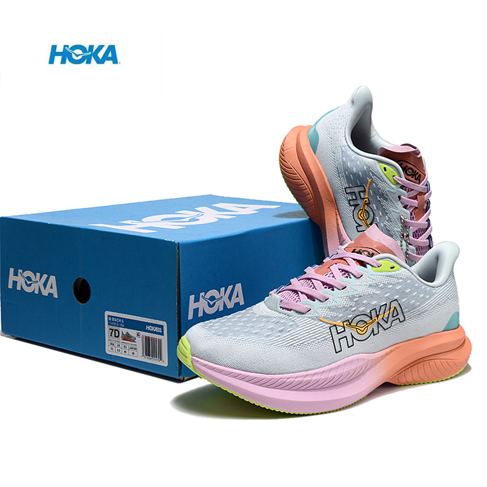נעלי הוקה - HOKA MACH 6 Sky Blue Pink – תמונה 4