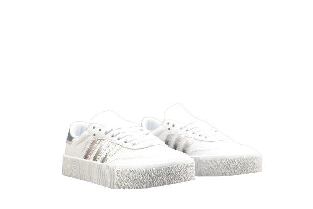 נעלי אדידס- Adidas Sambarose Sneakers White Silver – תמונה 4
