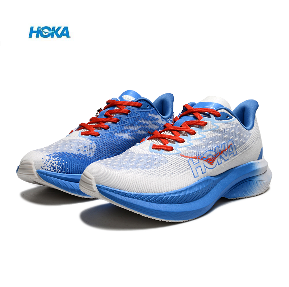 נעלי הוקה - HOKA MACH 6 White Blue – תמונה 6