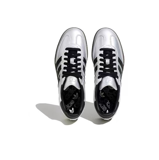נעלי אדידס סמבה-Samba ADV Sneakers Silver Black – תמונה 4