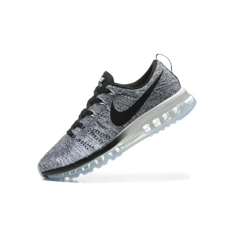 נעלי נייק-Nike air max Flyknit 2014 White Black – תמונה 2