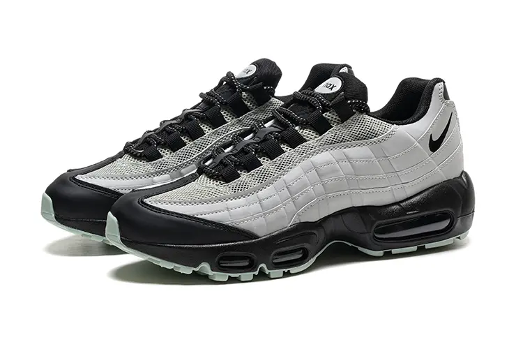 נעלי נייק NIKE AIR MAX 95 WHITE BLACK TURKIZ – תמונה 4
