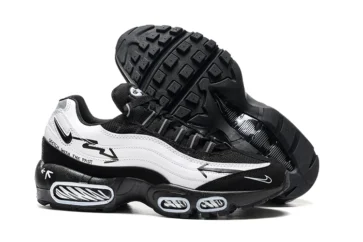 נעלי נייק NIKE AIR MAX 95 WHITE BLACK TURKIZ