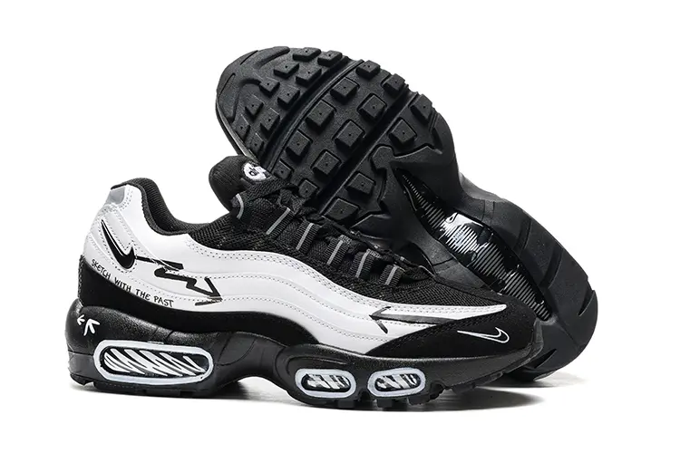 נעלי נייק NIKE AIR MAX 95 WHITE BLACK TURKIZ