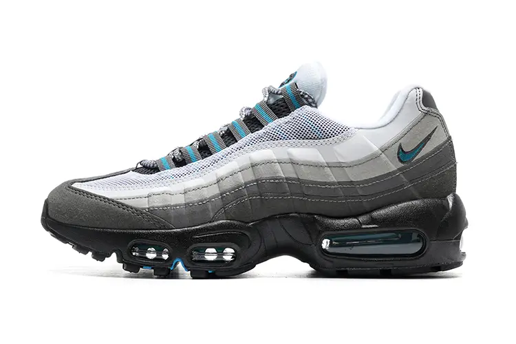 נעלי נייק NIKE AIR MAX 95 GRAY BLACK WHITE TURKIZ – תמונה 2