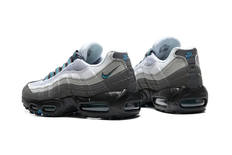 נעלי נייק NIKE AIR MAX 95 GRAY BLACK WHITE TURKIZ – תמונה 3