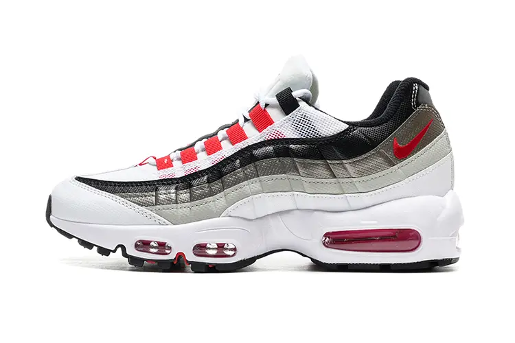 נעלי נייק NIKE AIR MAX 95 WHITE RED BLACK TURKIZ – תמונה 2