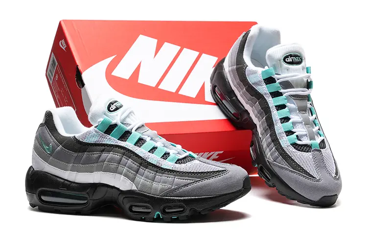 נעלי נייק NIKE AIR MAX 95 GRAY BLACK TURKIZ – תמונה 5