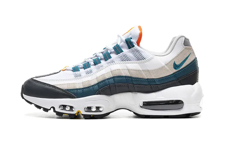 נעלי נייק NIKE AIR MAX 95 WHITE BLACK BLUE TURKIZ – תמונה 2