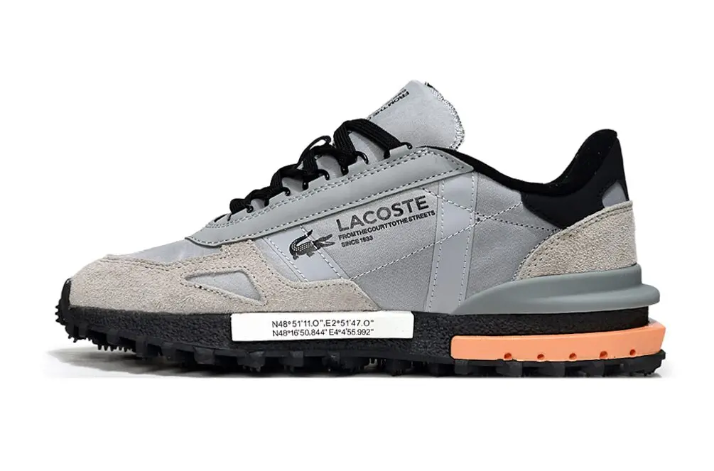 נעלי לקוסט-LACOSTE SHOES GRAY ORANGE – תמונה 2