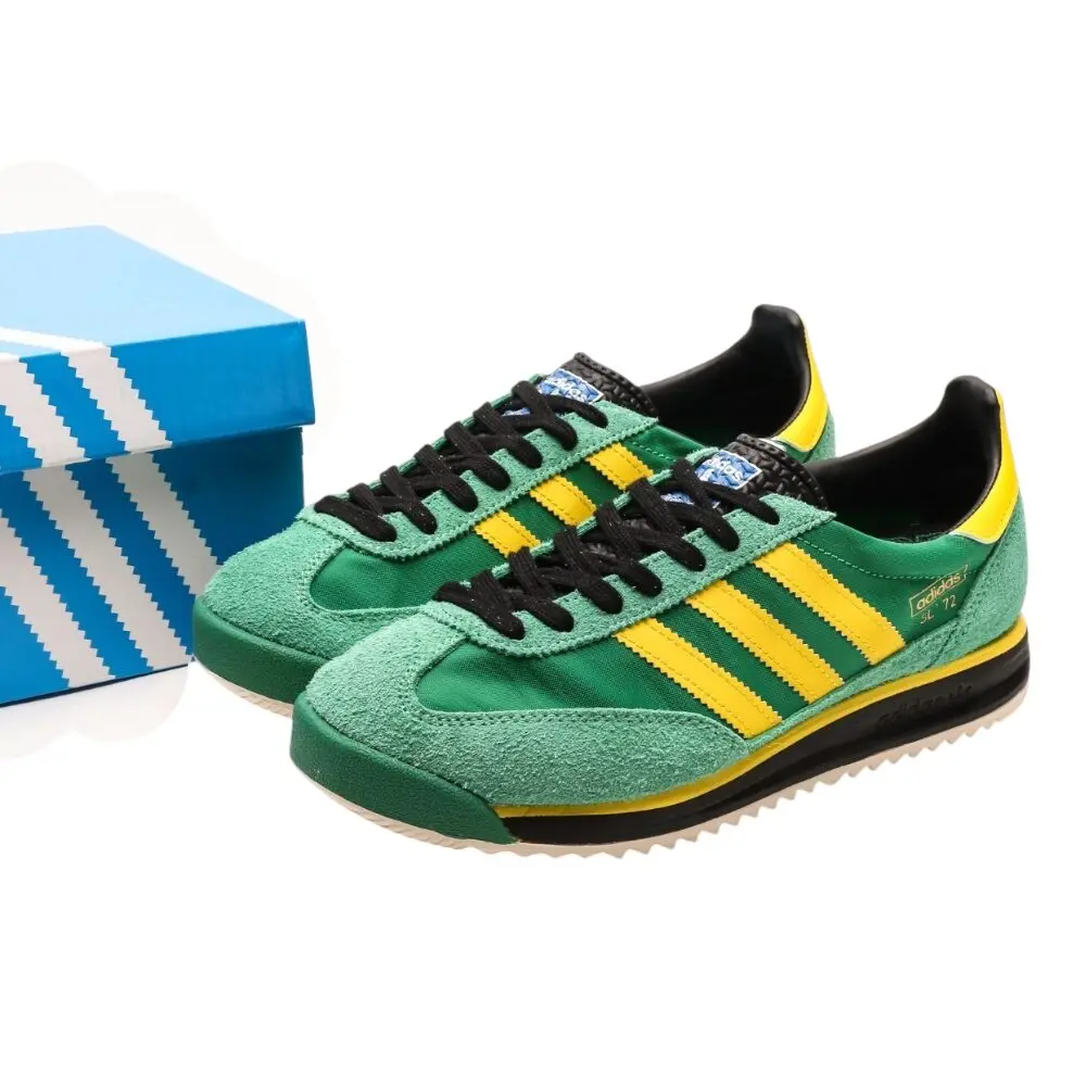 נעלי אדידס-Adidas SL 72 GREEN Yellow soft – תמונה 4