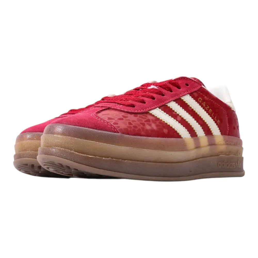 אדידס גאזל- ADIDAS GAZELLE BOLD SHOES Red White – תמונה 3